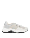 Baldinini Woman Sneakers White Size 6 Calfskin, Textile Fibers In White