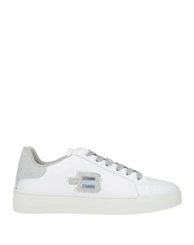Baldinini Woman Sneakers White Size 7.5 Calfskin In Multi