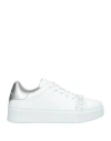 Baldinini Woman Sneakers White Size 8 Calfskin In White