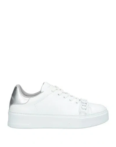 Baldinini Woman Sneakers White Size 8 Calfskin
