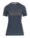 Baldinini Woman T-shirt Navy Size Xs Cotton In Navy