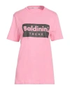 Baldinini Woman T-shirt Pink Size Xl Cotton