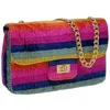 Baldiz Brooke Shoulder Bag With Gold Strap In Rainbow