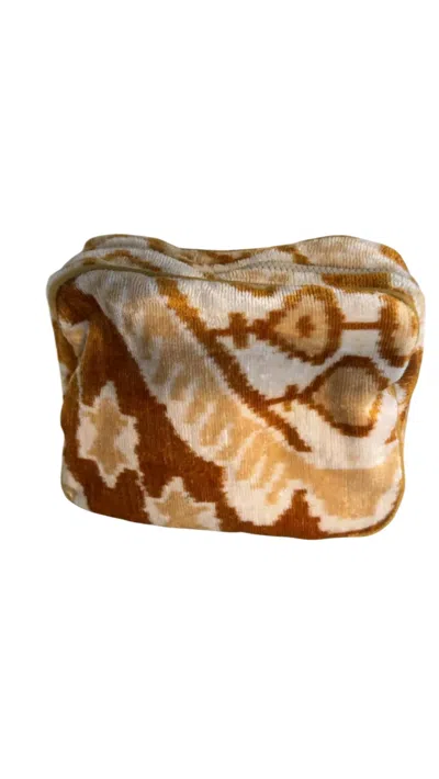 Baldiz Cosmetic Bag In Brown Ikat