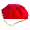 Baldiz Women's Dolly Velvet Clutch Bag In Red And Pink In Multi