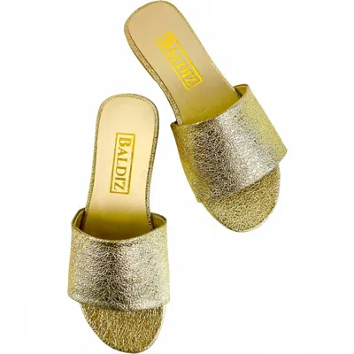 Baldiz Women's Kat Slide Sandal In Gold In Yellow