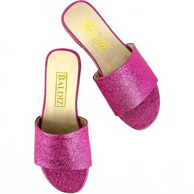 Baldiz Women's Kat Slide Sandal In Pink In Animal Print