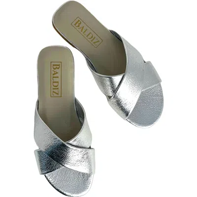 Baldiz Women's Kate Slide Sandal In Silver