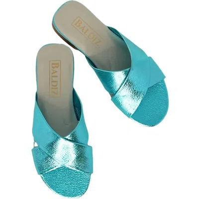 Baldiz Women's Kate Slide Sandal In Turquoise In Blue