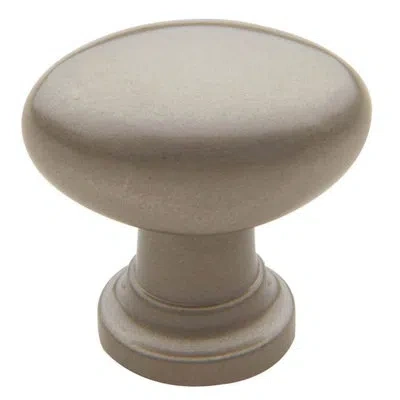Baldwin 1 1/8" Length Oval Knob In Satin Nickel