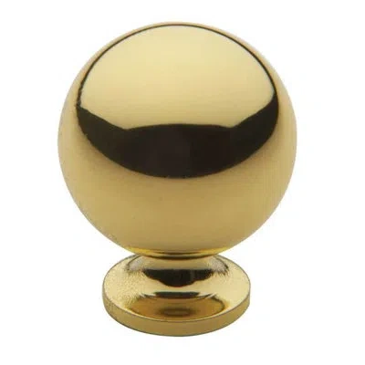 Baldwin 1" Diameter Round Knob In Polished Brass