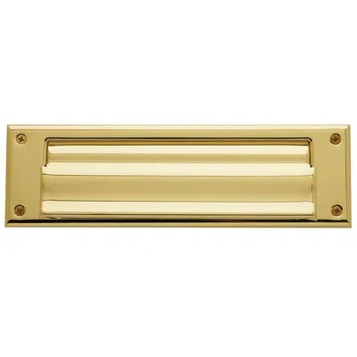 Baldwin 10 In X 3 In Brass Mail Slot In Lifetime Polished Brass