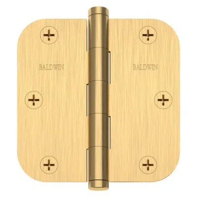Baldwin 1135 3.5" Radius Corner Hinge In Satin Brass