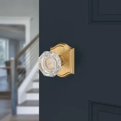 Baldwin 2.21875 X 2.21875 X Lifetime (pvd) Satin Brass Geometric Knob