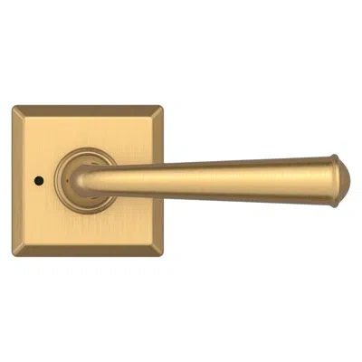 Baldwin 2.59375 H X 5.7965 W X 2.593 Privacy (bed & Bath) Door Lever In Satin Brass