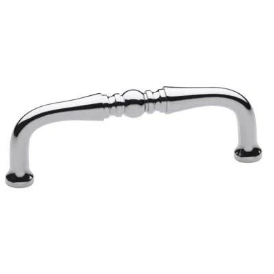 Baldwin 4" Center To Center Colonial Pull In Polished Chrome