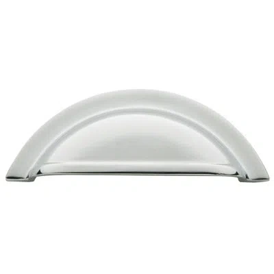 Baldwin 4" Center To Center Cup/bin Pull In Bright Nickel