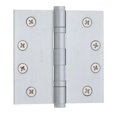 Baldwin 4" H X 4" W Ball Bearing Single Door Hinge In Distressed Antique Nickel