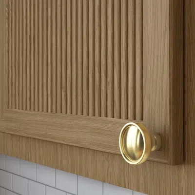 Baldwin 4403 Tulip Knob, 2" In Satin Brass