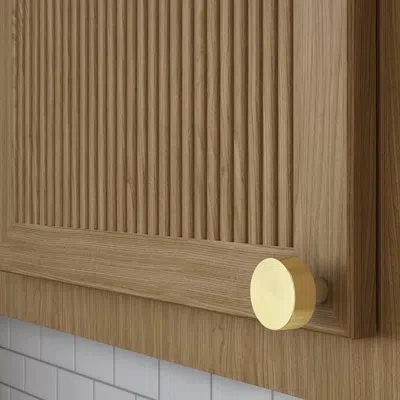 Baldwin 4404 Contemporary Knob, 1.25" In Satin Brass