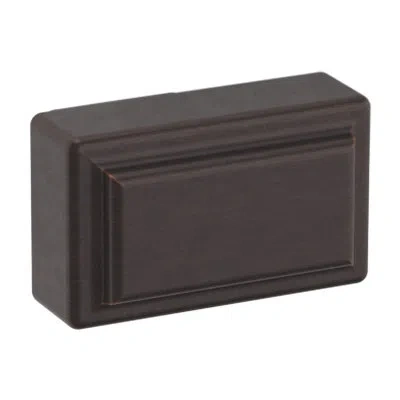 Baldwin 4425 Rectangle Raised Knob In Venetian Bronze