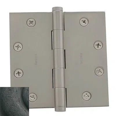 Baldwin 4.5" H X 4.5" W Butt Bearing Single Door Hinge In Distressed Oil Rubbed Bronze