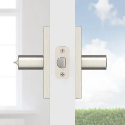 Baldwin 5 H X 5.53125 W X 5 Keyed (entry) Door Lever In Satin Nickel