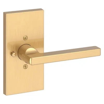 Baldwin 5 H X 5.53125 W X 5 Privacy (bed & Bath) Door Lever In Satin Brass