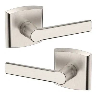 Baldwin 5485v Soho Passage Door Lever With R026 Rose In Lifetime (pvd) Satin Nickel