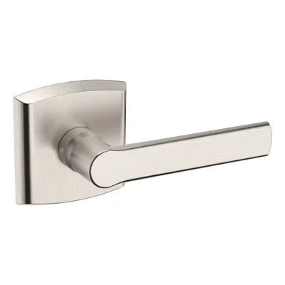 Baldwin 5485v Soho Single Dummy Door Lever With R026 Rose In Lifetime (pvd) Satin Nickel