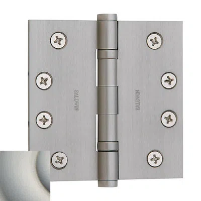 Baldwin Ball Bearing Hinge In Satin Nickel Lifetime