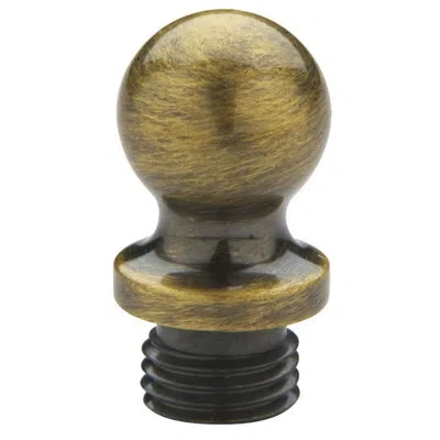Baldwin Ball Tip For Square Corner Hinge In Satin Brass And Black