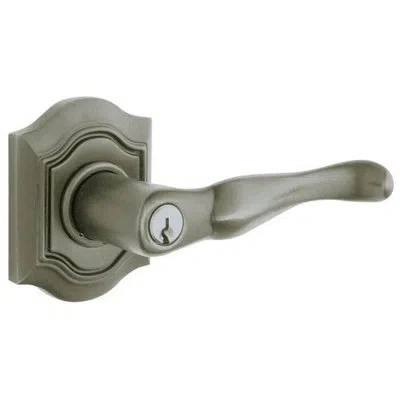 Baldwin Bethpage Keyed (entry) Door Lever With Rosette In Oil Rubbed Bronze
