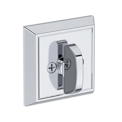 Baldwin Chamfered Square Deadbolt Double Cylinder Deadbolt In Venetian Bronze In Polished Chrome