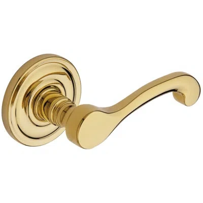 Baldwin Classic Dummy Door Lever In Lifetime Polished Brass