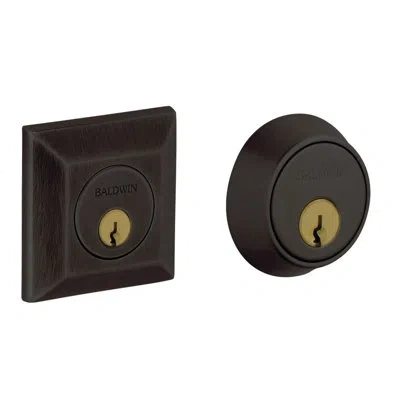 Baldwin Cody Squared Double Cylinder Deadbolt In Oil Rubbed Bronze