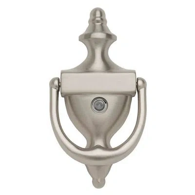 Baldwin Colonial Door Knocker In Lifetime Satin Nickel