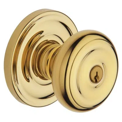 Baldwin Colonial Key (entry) Door Knob In Polished Brass