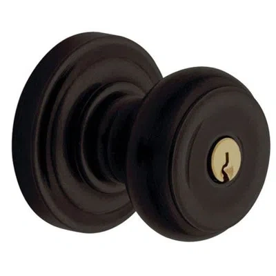 Baldwin Colonial Keyed Door Knob In Oil Rubbed Bronze