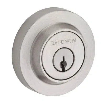 Baldwin Contemporary Single Cylinder Deadbolt With Smartkey In Satin Nickel