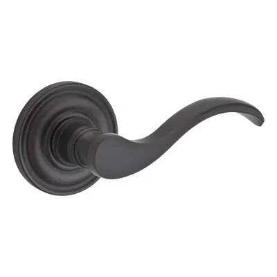 Baldwin Curve Passage Door Lever With Round Rose In Venetian Bronze
