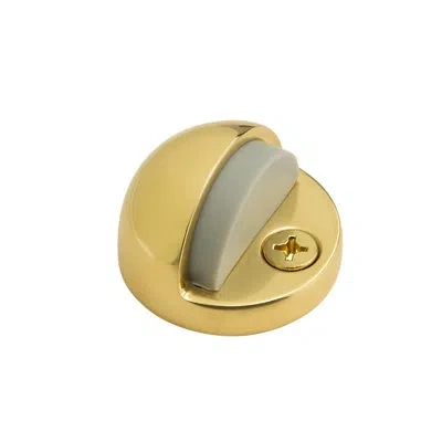 Baldwin Dome Bumper Floor Mount Stop In Bright Brass