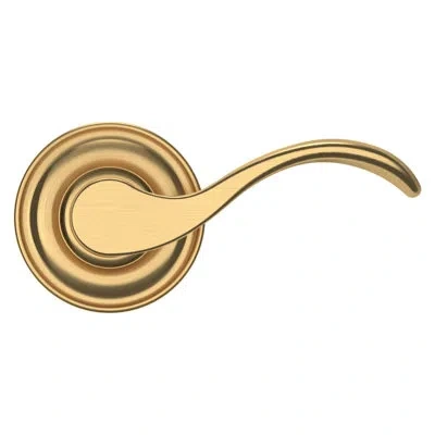 Baldwin Door Lever With Round Rosette Multipack In Gold
