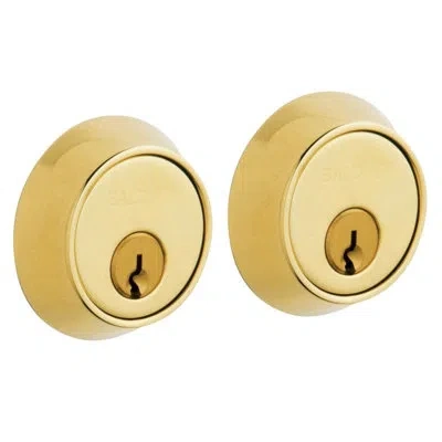 Baldwin Double Cylinder Deadbolt In Lifetime (pvd) Polished Brass