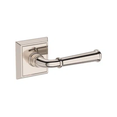 Baldwin Dunsmoor Full Dummy Lever With Chamfered Square Rose In Polished Nickel