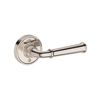 Baldwin Dunsmoor Passage Lever With Recessed Round Rose In Polished Nickel