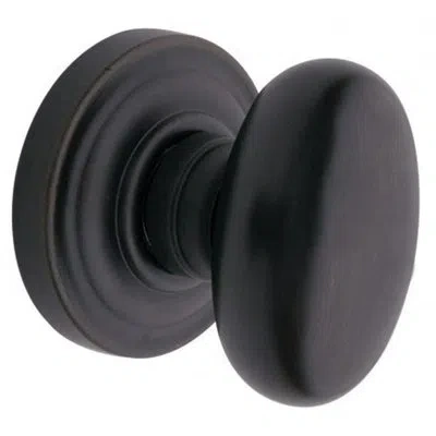 Baldwin Egg Dummy Door Knob With Classic Rosette In Oil Rubbed Bronze