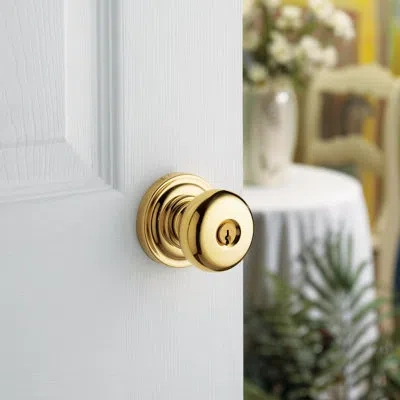 Baldwin Entry Lifetime (pvd) Polished Brass Round