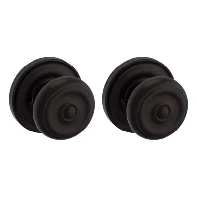 Baldwin Estate Privacy Door Knob With 5148 Rose In Oil Rubbed Bronze