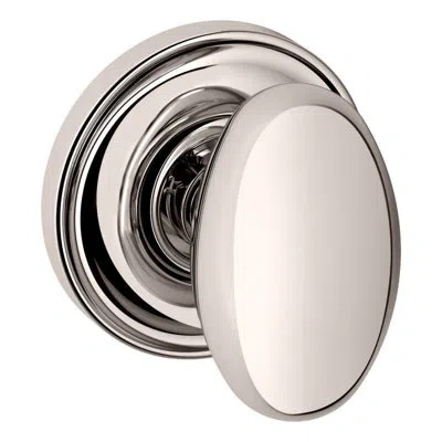 Baldwin Estate Single Dummy Door Knob With 5048 Rose In Lifetime Polished Nickel